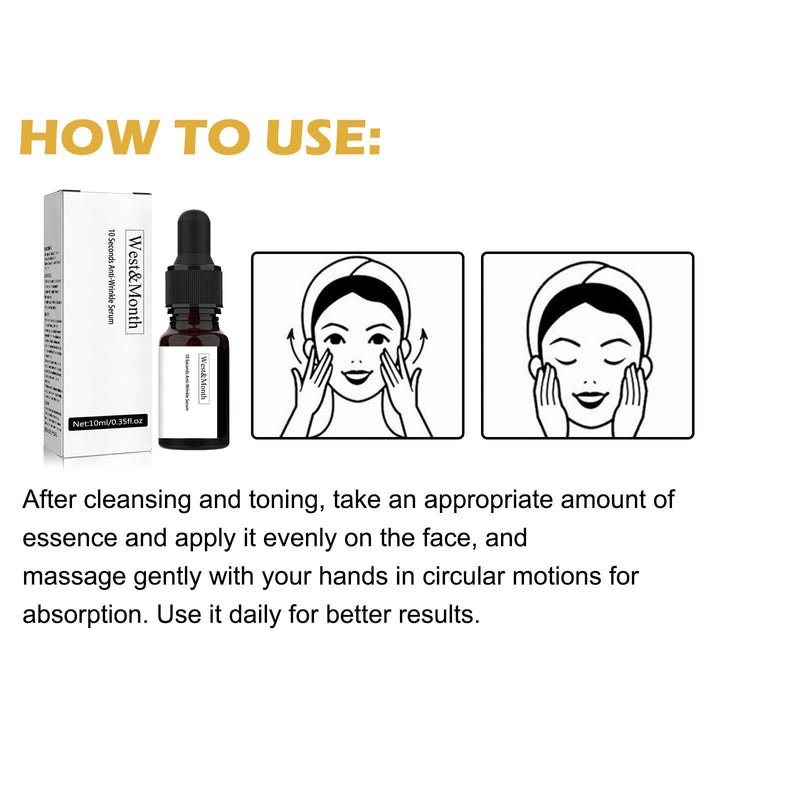 10 Seconds Anti-Wrinkle Serum, Hydrating Firming Skin Care Anti-wrinkle Serum