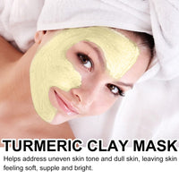 Turmeric Clay Mask, Facial Acne-Clearing Q10 Deeply Cleanses, Hydrates, Brightens And Shrinks Pores