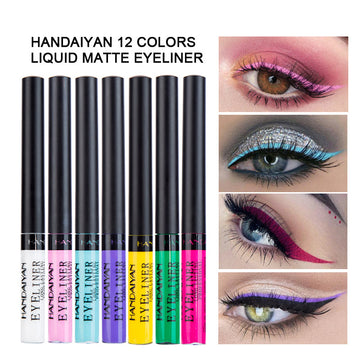 Makeup Color Eyeliner Matte Quick-Drying Liquid Eyeliner No Smudging MSDS Certified 12Pcs