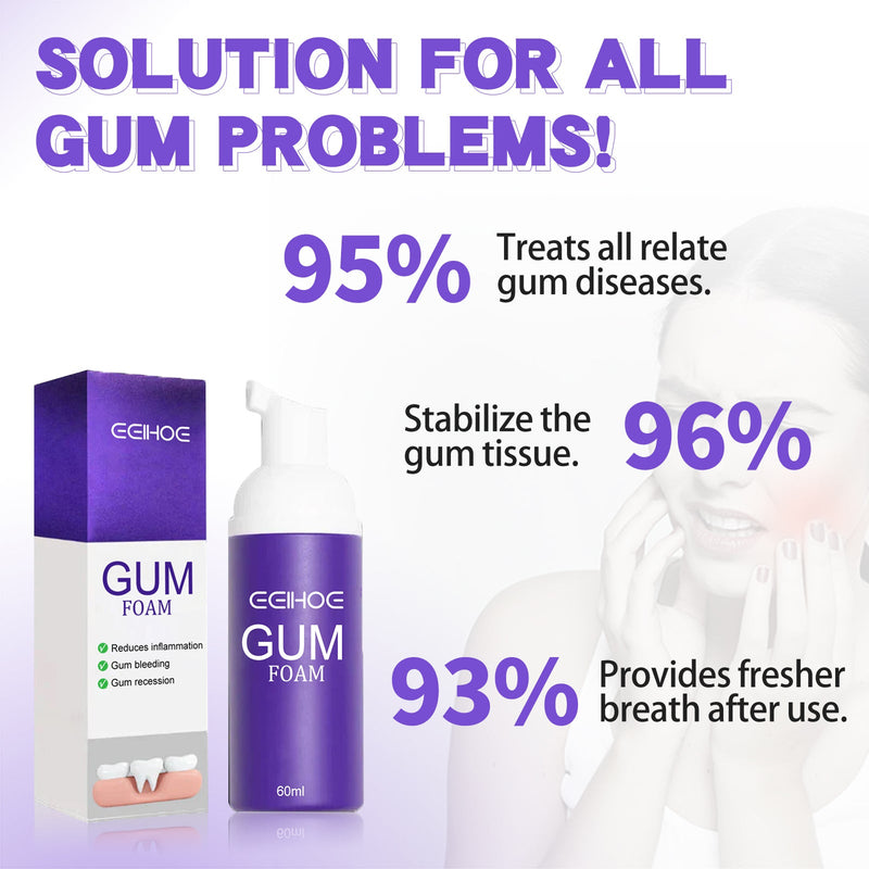 EELHOE Gum Foam Mousse, Care Gums Clean Teeth Protect Teeth Mousse Toothpaste