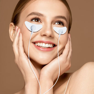 V-Shape Face Wrinkle Reduction EMS Facial Massager with Low-Frequency Pulse, Crescent-Shaped Beauty Device with Remote Control