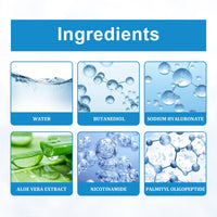 Jayswing Pure Hyaluronic Acid Facial Essence, Moisturizing Shrinking Pores Smoothing Fine Lines Essence