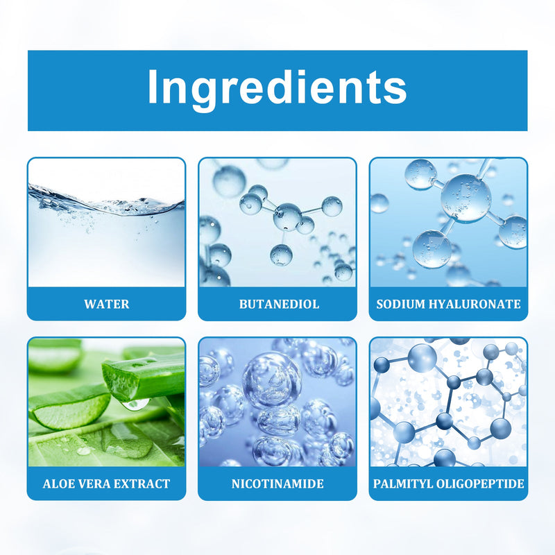 Jayswing Pure Hyaluronic Acid Facial Essence, Moisturizing Shrinking Pores Smoothing Fine Lines Essence