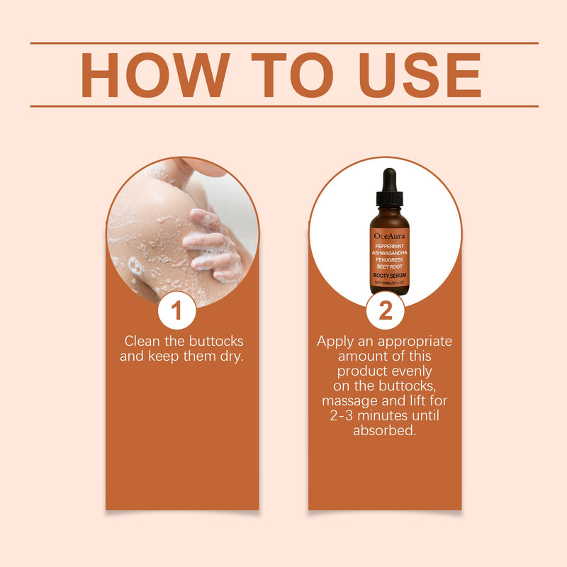 OceAura Buttock Care Essence, Gently Nourishes And Moisturizes The Buttock Skin, Providing A Massage Care Essence