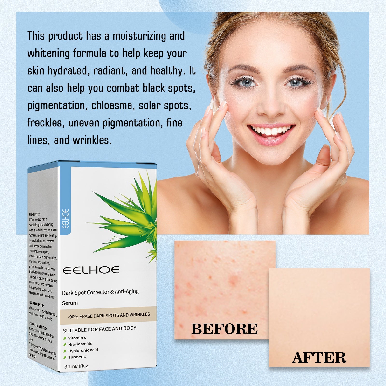 Black Spot Anti Wrinkle Repair Essence, Firms Softens Moisturizes Repairs Skin Essence
