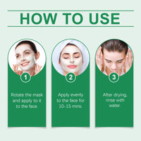 OUHOE Green Tea Facial Cleanser Solid Mask Improves Dullness, Moisturizes, Gently Cleans And Brightened Skin Mask