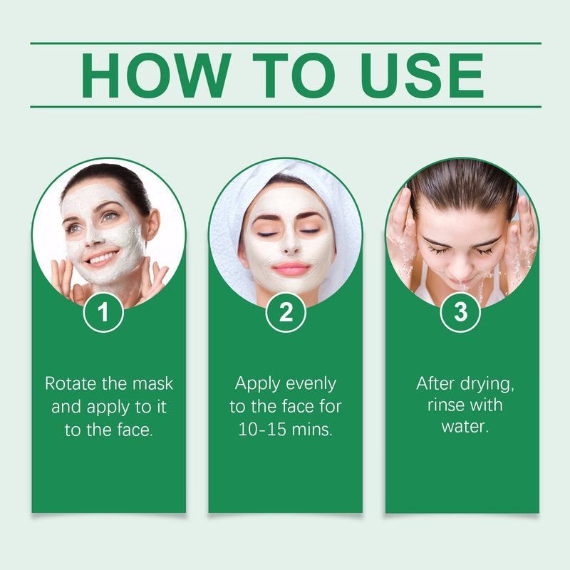 OUHOE Green Tea Facial Cleanser Solid Mask Improves Dullness, Moisturizes, Gently Cleans And Brightened Skin Mask