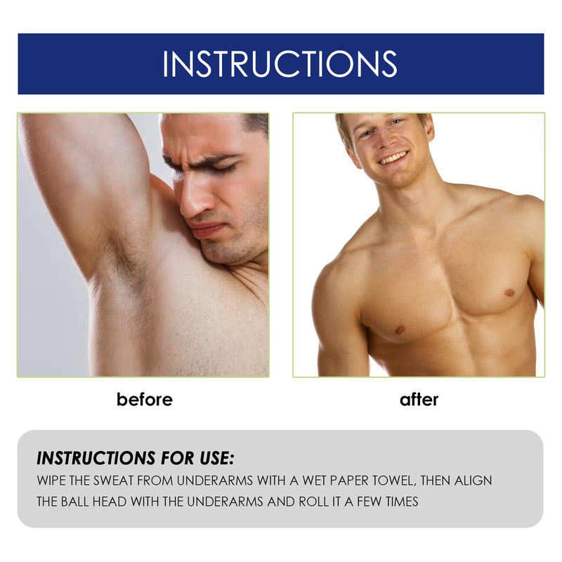 Men's Antiperspirant Roll-On Clean Underarm Sweat Odor Refreshing And Lasting Fragrance Roll-On Perspirant Suppression