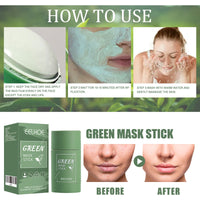 Green Tea Solid Mask, Deep Cleansing Hydrating Mask Stick Pore-Narrowing Paste Mask Stick