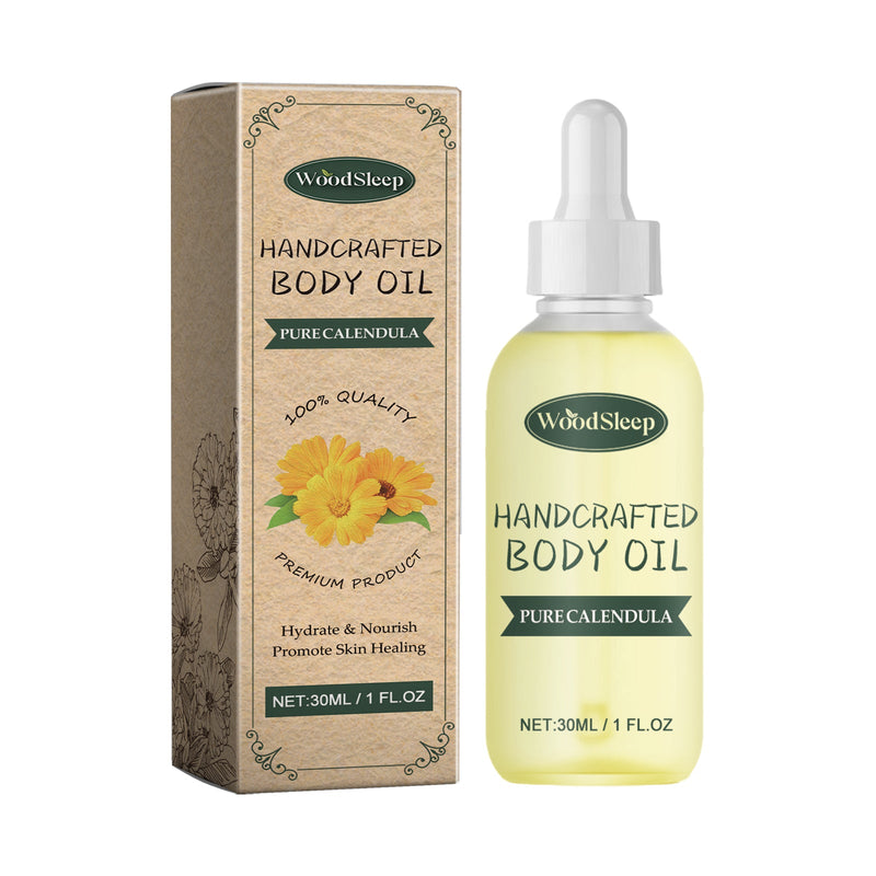 Pure Calendula Handcrafted Body Oil, Reduce Scar Skin Redness Moisturizing Smooth Firming Care