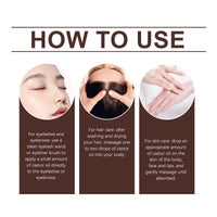 Organic Castor Oil Body Skin Nourishing Hydrating Brows Hair Hydrating Massage Oil