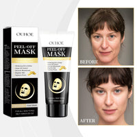 OUHOE Gold Facial Cleansing Mask, Moisturizing Daily Skin Care Moisturizing Facial Tear Hydrating Mask