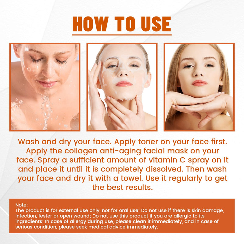Collagen Anti-Aging Mask Spray Dull Brightening And Firming Skin Anti-Aging Moisturizing Mask