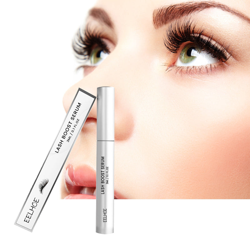 EELHOE Lash Boost Serum, Eyebrows And Eyelashes Black Thick Curly Natural Beautiful Slender Long Gentle Not Easy To Smudges