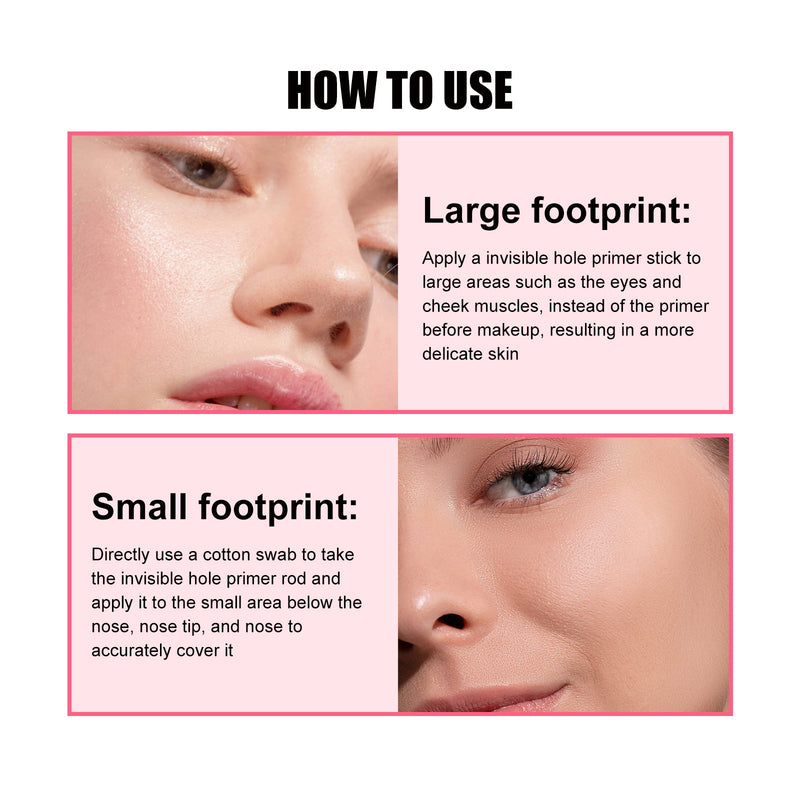 Pore Invisible Stick, Brightening Skin Tone Concealer Invisible Pore Smoothing Pre-Makeup Stick