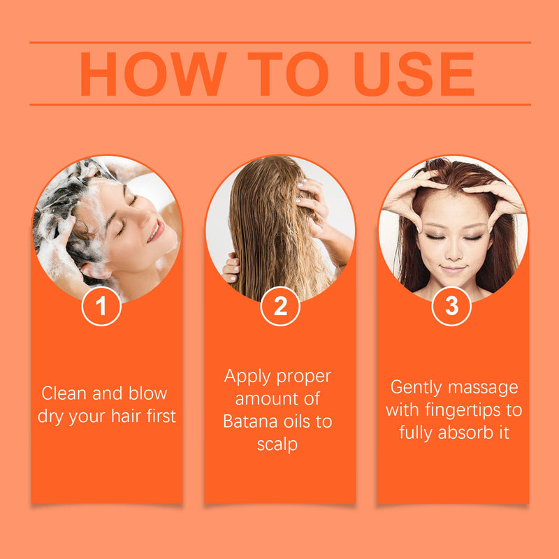 Batana Hair Oil, Repair Damaged Hair Nourishing Roots Soft Shine Thick Hair Care