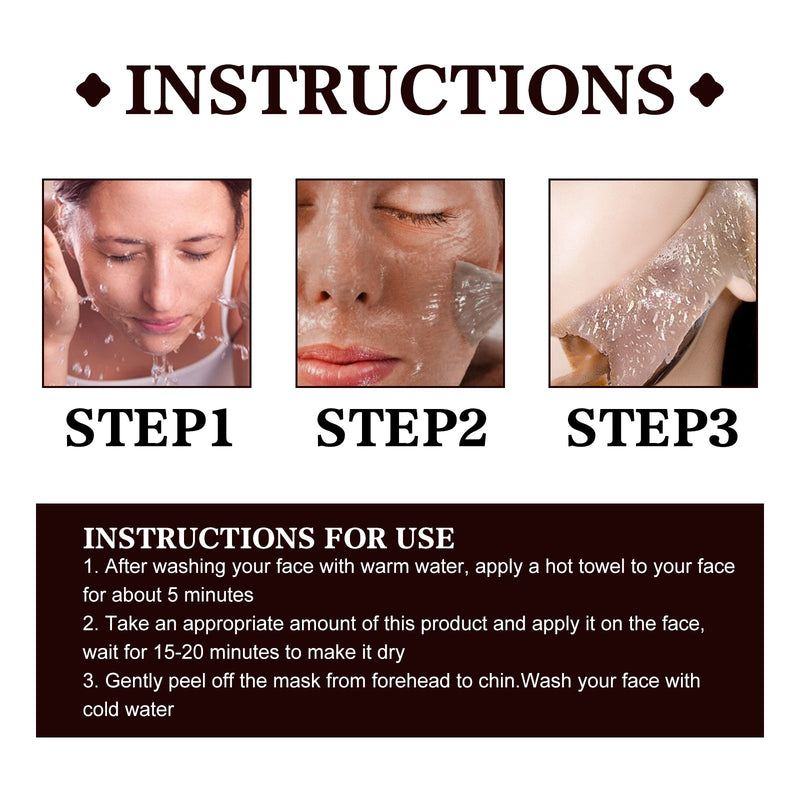 Black Tea Extract Cleansing Mask, Clean And Delicate Pore Brightening Skin Rejuvenating Daub Type Facial Mask