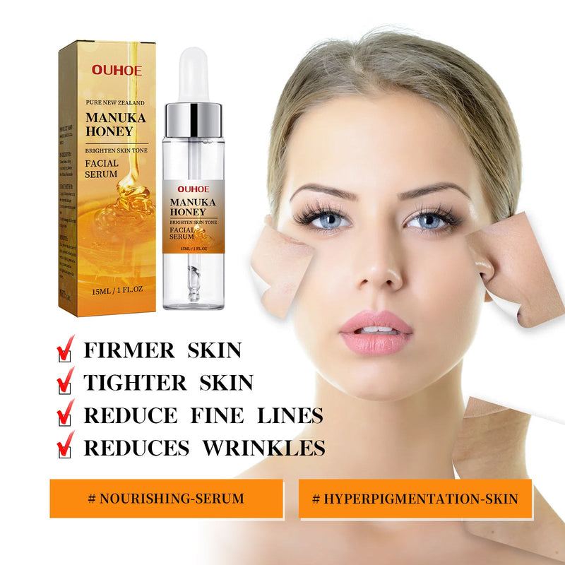 OUHOE Honey Brightening Face Essence, Firming Hydrating Brightening Repair Skin Care Essence