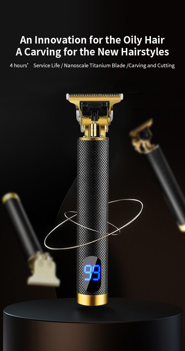 Cross-Border Hair Clippers, American Electric Hair Clippers, Electric Hair Clippers, Oil Head Engraved Hair Shavers, Bald Hair Clippers