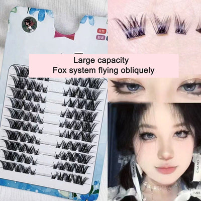 Fox flying obliquely