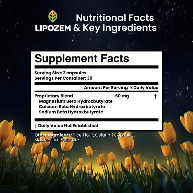 60 capsules of levorotatory LIPOZE liposomes