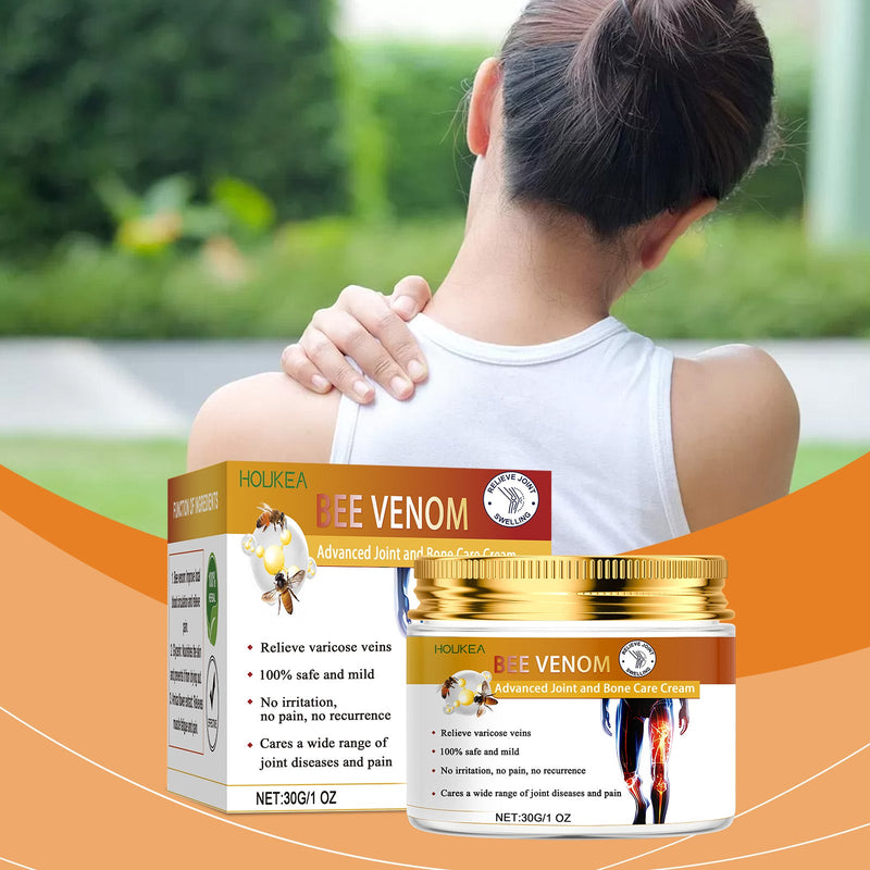 Houkea Bee Venom Leg Care Cream Gently Moisturizes Body Skin And Relieves Blue Veins And Bumps On Legs