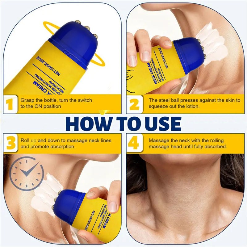 Long lasting moisturizing and wrinkle reducing neck cream