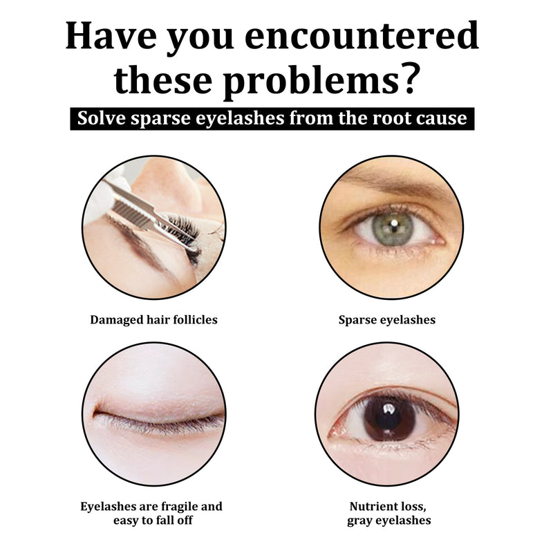 EELHOE Eyelash Boost Serum, Natural Long Black Thick Curling Eyelashes Waterproof And Non-Smudges Durable Mascara