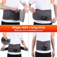 Rechargeable heating massage waist belt warm compress controller red light