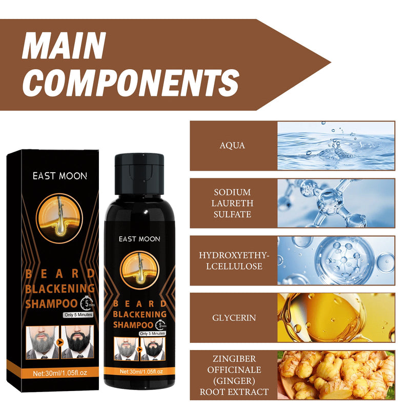 Shampoo Men's Hair Cleansing Moisturizing Massage Treatment Smoothing Dark Hair Shampoo