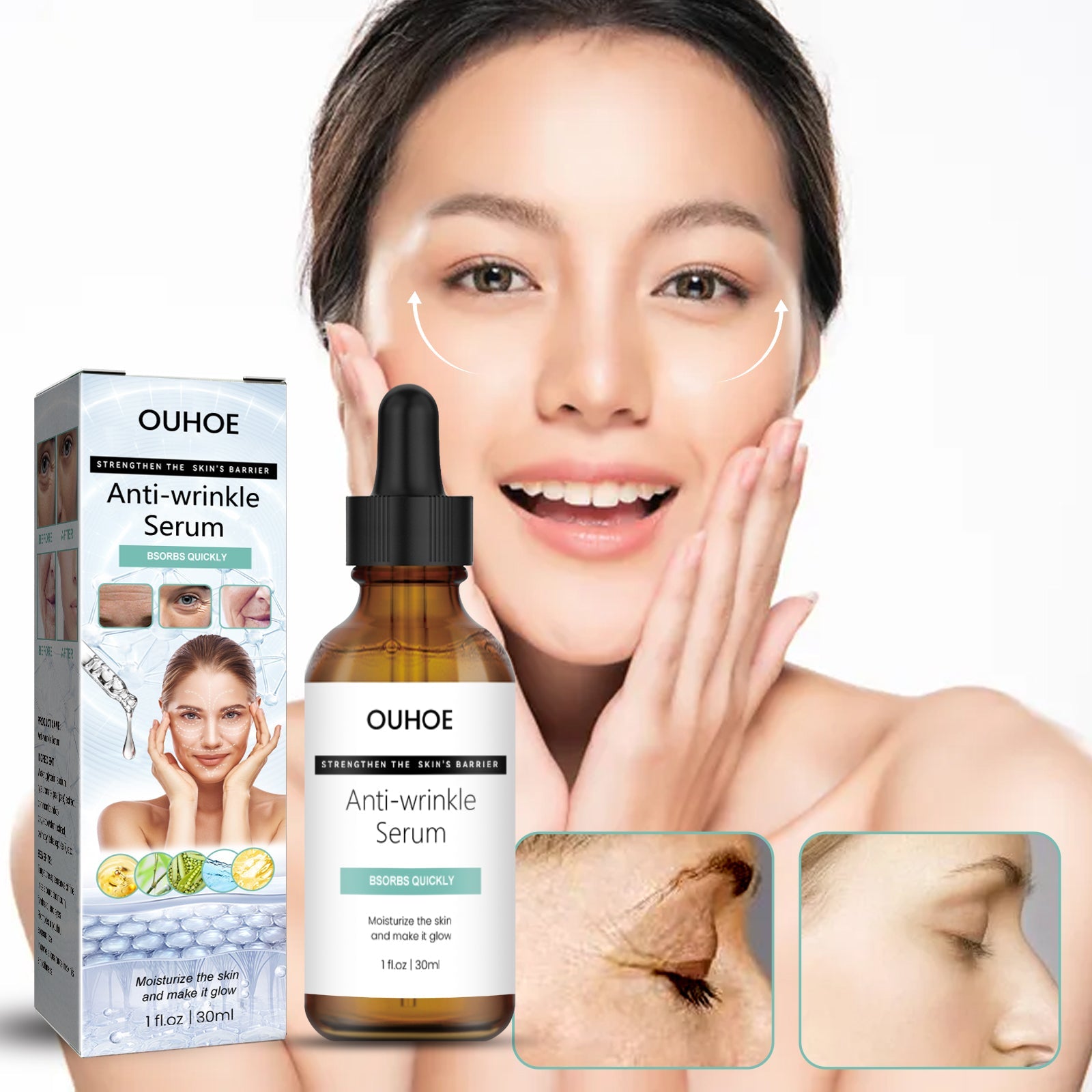 Anti-Wrinkle Serum, Improve Skin Fine Lines Crow 's-Feet Hydrating Moisturizing Anti-Wrinkle Ease Aging Essence