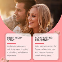 EELHOE Amber Plum Body Perfume Spray, Light Fragrance Soft Fragrance With Natural Fresh And Not Greasy Light Fragrance