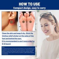 Tinnitus Relief Patch, Relieve Tinnitus Ear-Back Hearing Loss Ear-Kang Patch Relieve Dizziness Point Patch
