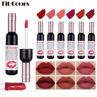 Fit Colors Red Wine Bottle Non-Stick Cup Matte Lip Gloss Matte Velvet Is Not Easy To Fade Lip Gloss Liquid Lipstick