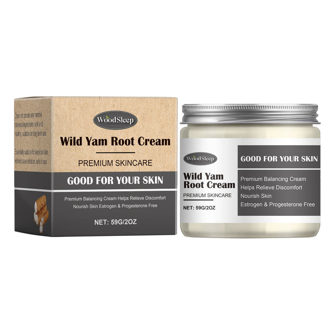 Woodsleep Herbal Soothing Body Cream - Gentle Daily Moisturizing Massage Care