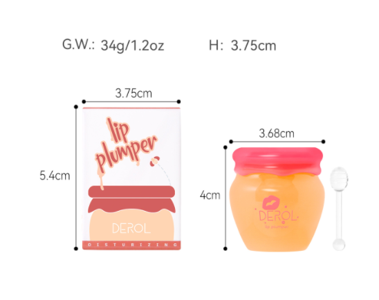 DEROL Ginger Mint Lip Plumping Liquid Plump and Increase Moisturizing and Moisturizing Lip Set Box Lip Plumping Lip Enhancer
