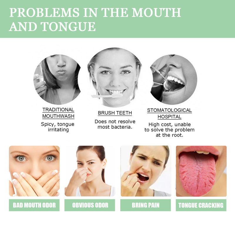 South Moon Fissured Tongue Relief Spray, Relieve Cracked Tongue And Fresh Breath Deodorizer Mouth Spray