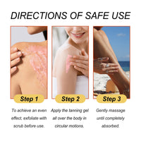 Black Care Gel, Summer Beach Beach Quick Tanning Bronzer Natural Refreshing And Moisturizing