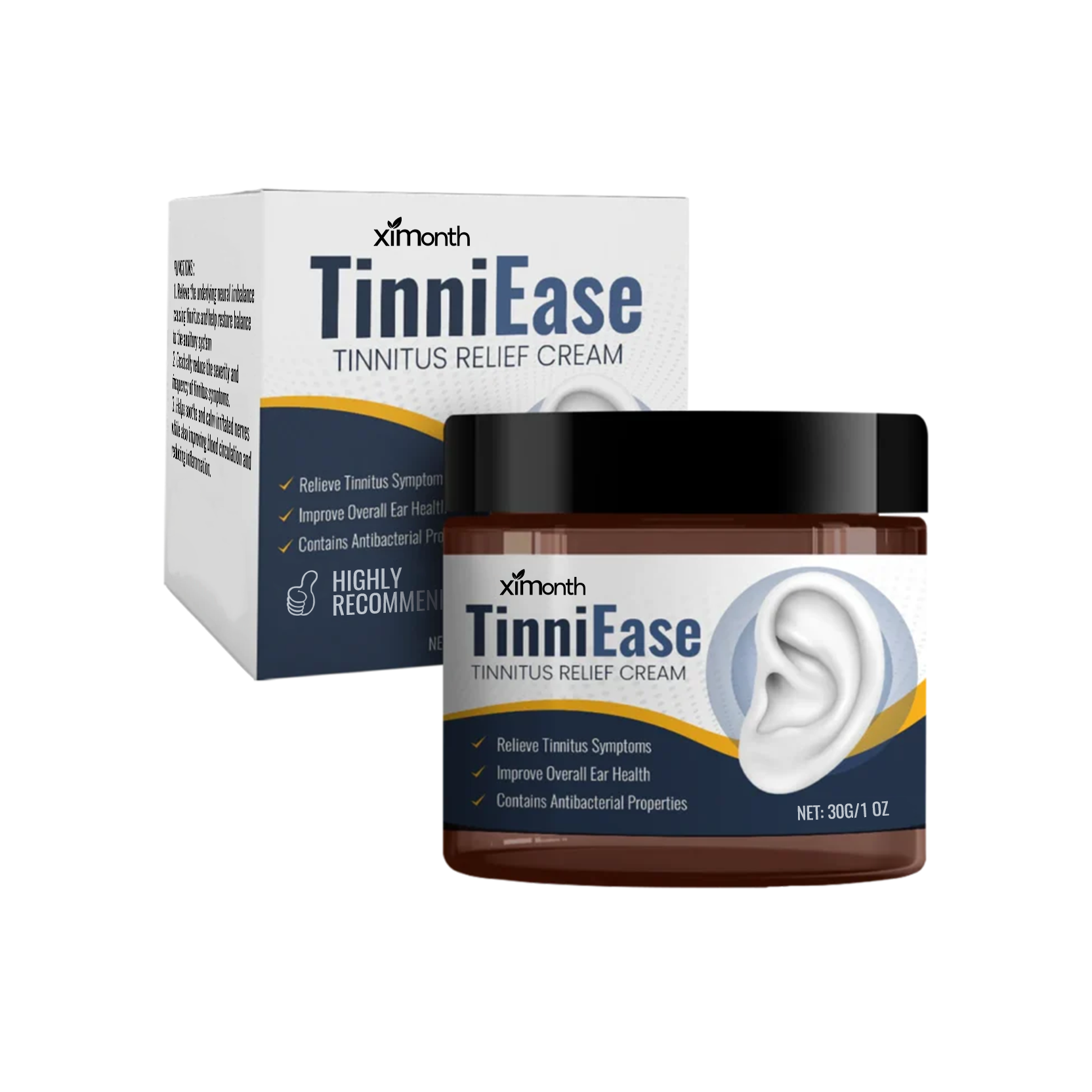 Tinnitus Relief Cream, Daily Gentle Ear Cleansing Care Nourishing Ear Care Cream