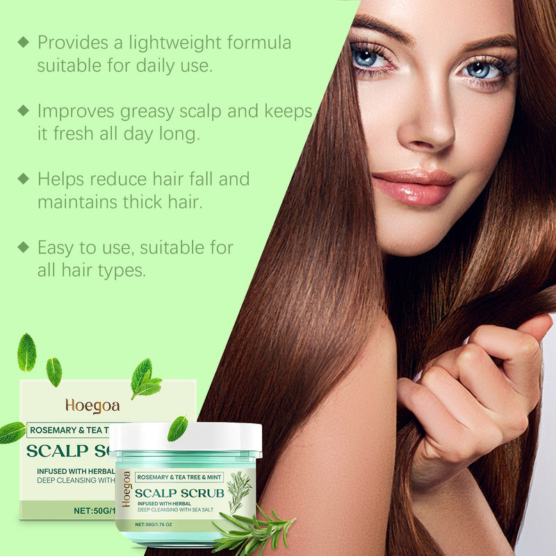 Hoegoa Rosemary Hair Scrub Gently Nourishes And Strengthens Hair And Scalp Care Cleansing Scrub