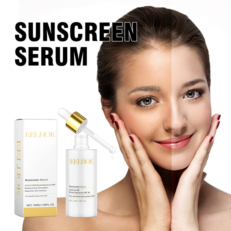 Sunscreen Serum, Outdoor Protection Brightening Skin Hydrating Non-Greasy Moisturizing Skin Protection Serum