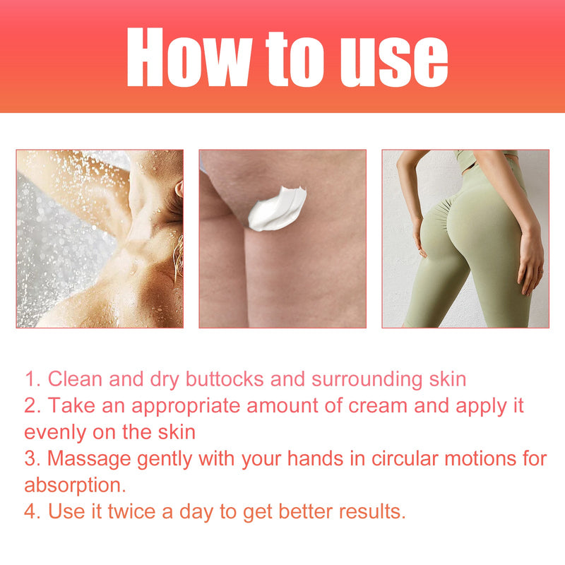 Butt Bum Cream, Massage Firming Moisturizing Beautiful Buttock Cream