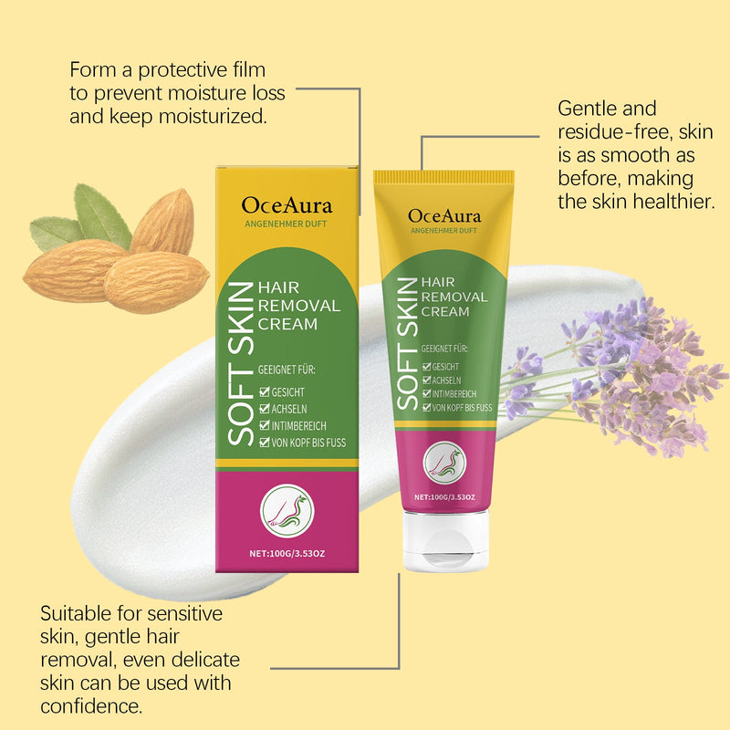 OceAura Gentle And Soothing Hair Removal Cream, Gently Cleanses Various Skin Types And Is Suitable For Refreshing, Smooth And Fine Hair Removal Cream