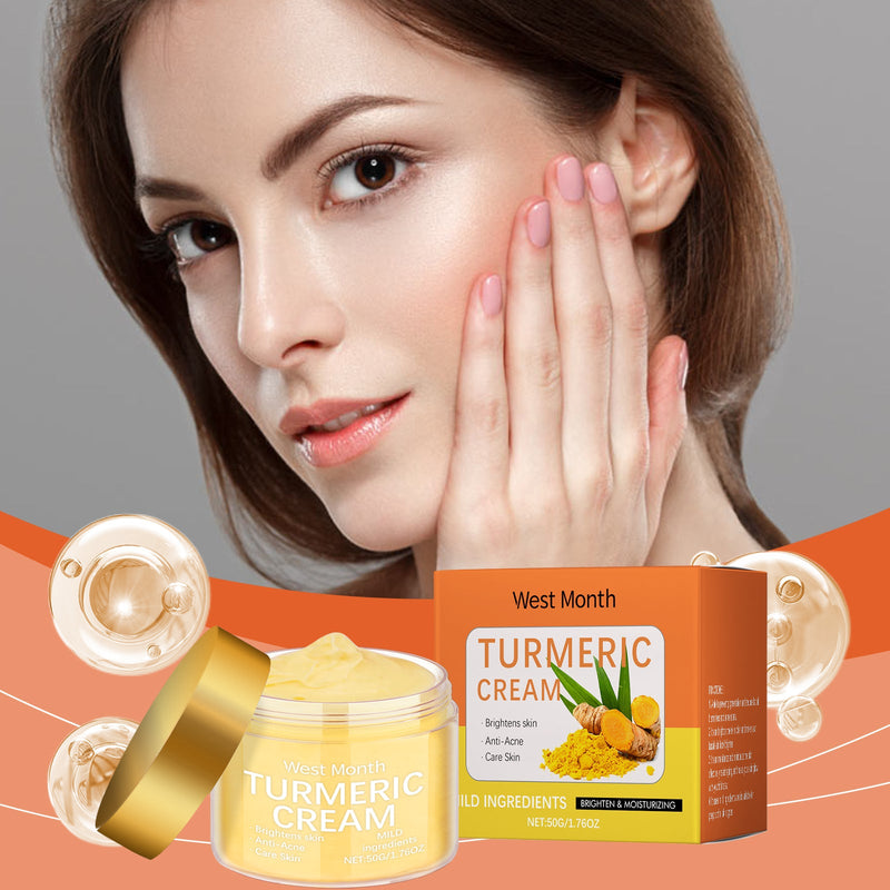 Turmeric Moisturizing Face Cream, Brightening, Hydrating, Nourishing And Moisturizing Skin Daily Gentle Care