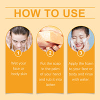 Turmeric & Kojic Soap, Gentle Cleansing Skin Moisturizing Facial Body Care Soap