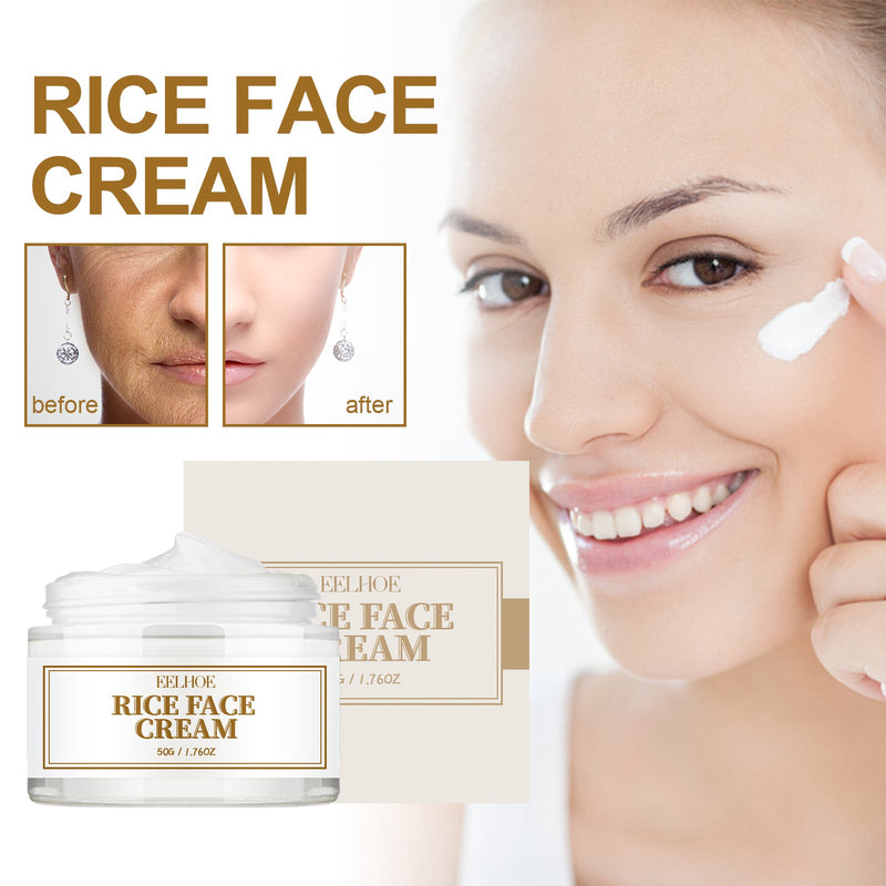 Rice Cream Deeply Hydrates And Restores Skin Barrier, Lighens Spots, Brighens And Even Skin Tone