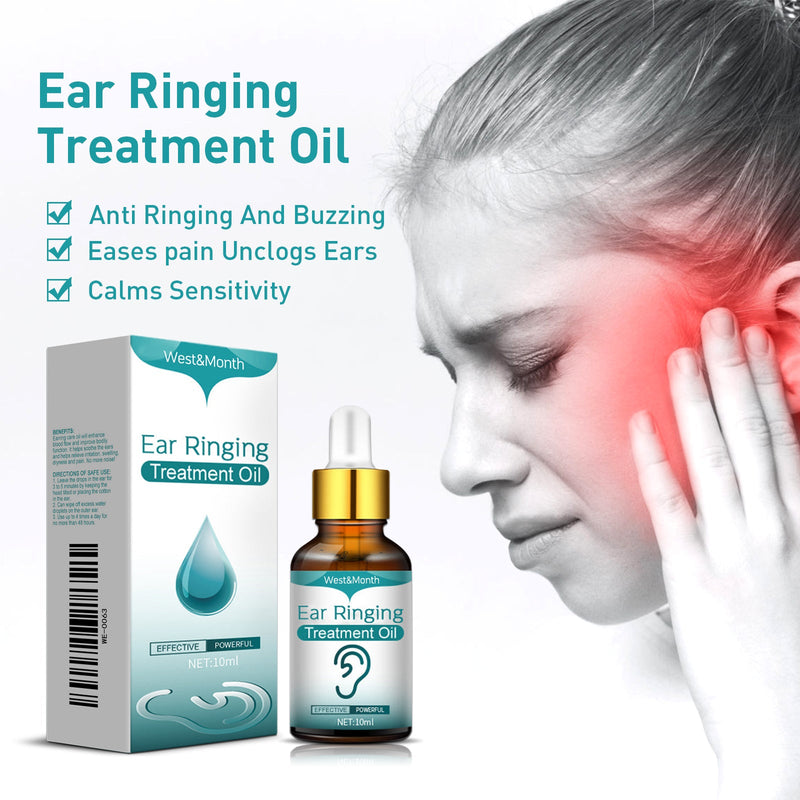 Ear Ringing Treatment Oil, Relieve Tinnitus Ear Itching Ear Pain Clean Earwax Dry Hard Thin Tinnitus Oil