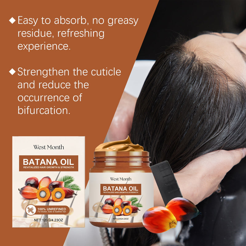 West&Month Batana Oil Conditioner Restores Dry Hair, Frizzy Split Ends, Nourishes And Softens Hair