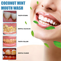 Coconut Mint Mouth Wash, Whitening Teeth Yellow Teeth Stains Tongue Coating Clean Fresh Breath Oral Care