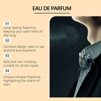 Eau De Toilette Spray Men's Perfume Cologne Citrus Perfume Fresh Charm Portable Fragrance Spray